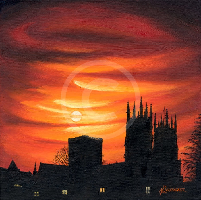 Sanguine Sunset, York Minster from Deans Park by Mark Braithwaite