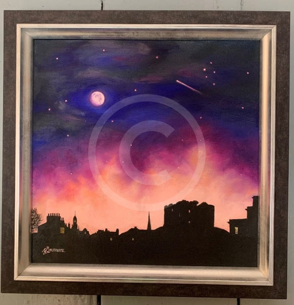 ORIGINAL Starry Night, Clifford's Tower Skyline, Cepheus by Mark Braithwaite