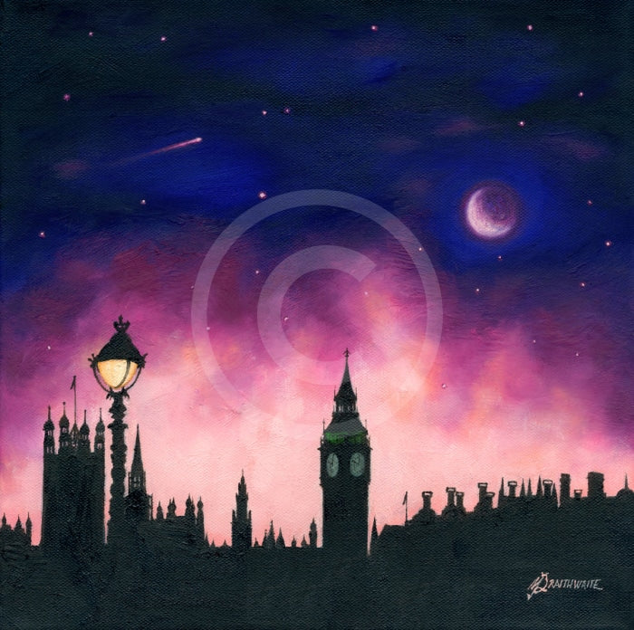 Starry Night, Embankment at Westminster, Equuleus by Mark Braithwaite
