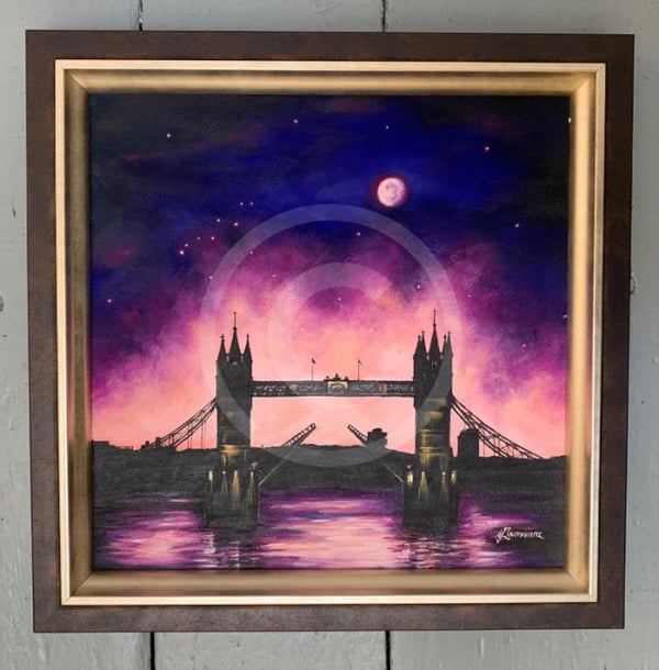 ORIGINAL Starry Night, Tower Bridge, London, Lynx by Mark Braithwaite