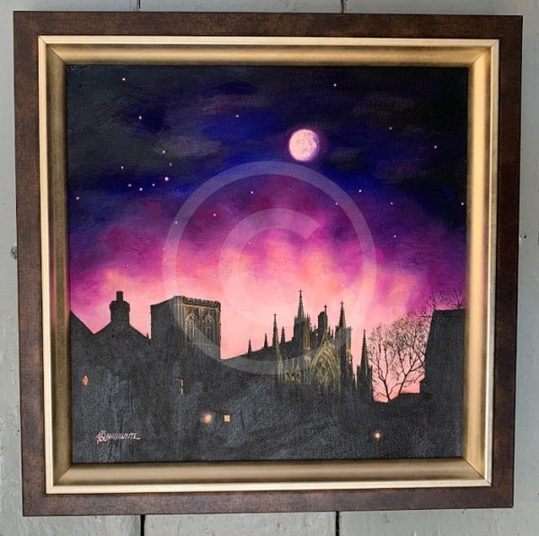 ORIGINAL Starry Night, York Minster from St Andrewgate, Corona Borealis by Mark Braithwaite