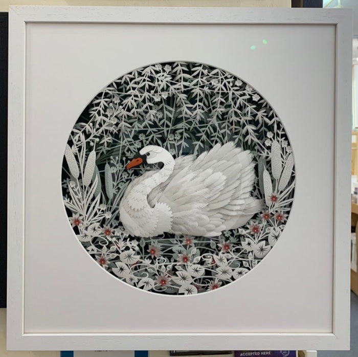 Original Swan Paper Cut By Anna Cook