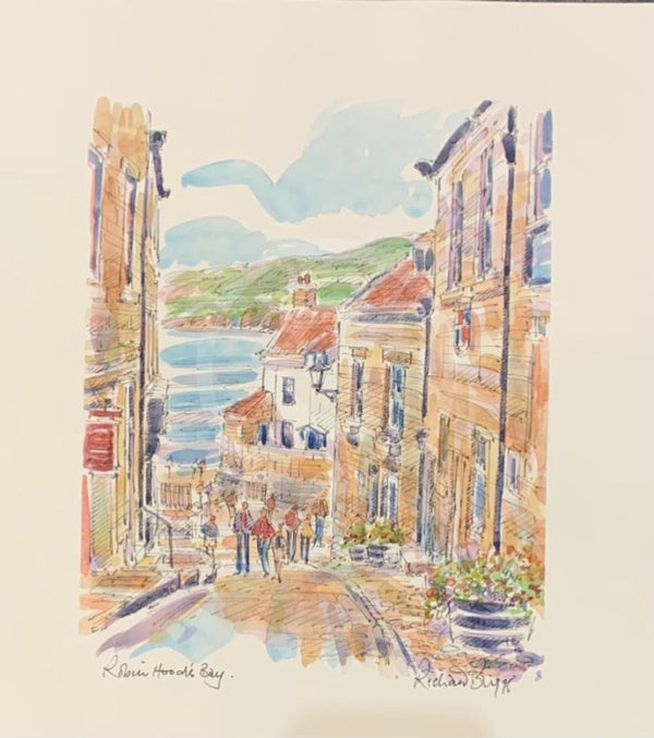 Robin Hood's Bay - Richard Briggs ORIGINAL WATERCOLOUR