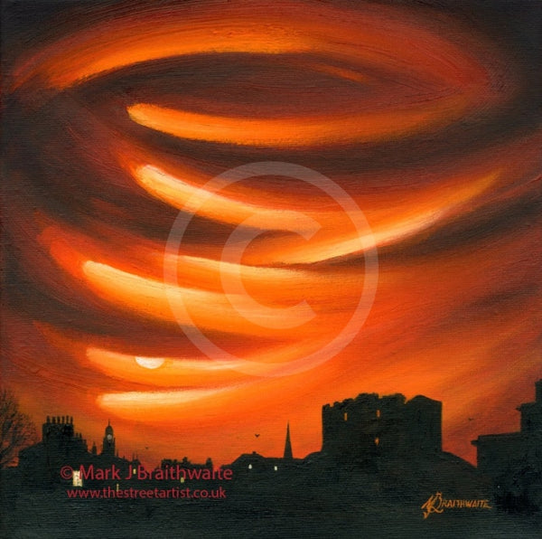Sanguine Sunset, Clifford's Tower Skyline by Mark Braithwaite