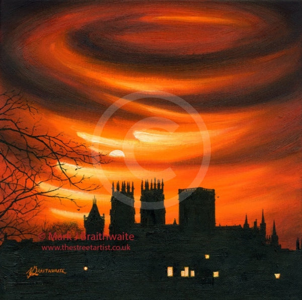 Sanguine Sunset, York Minster from the Walls by Mark Braithwaite
