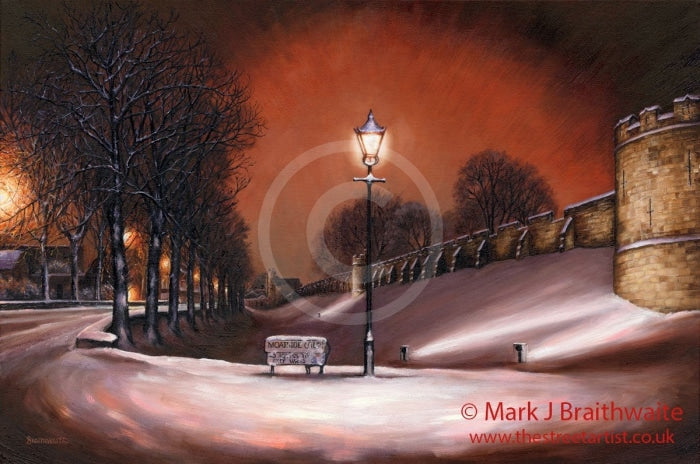 Silent Night The City Walls By Mark Braithwaite - Canvas