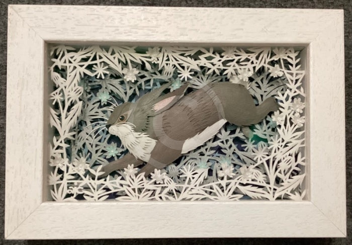 Original Hare We Go, Paper Cut by Anna Cook