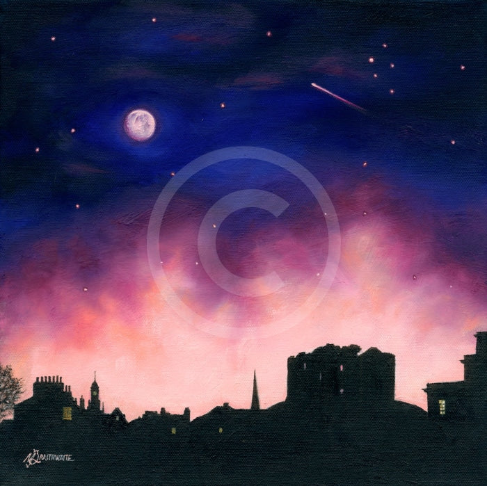 Starry Night, Clifford's Tower Skyline, Cepheus by Mark Braithwaite