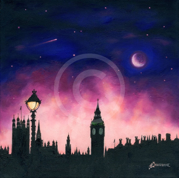 Starry Night, Embankment at Westminster, Equuleus by Mark Braithwaite