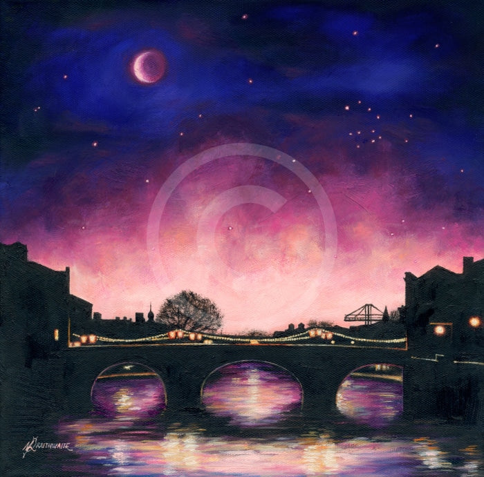 Starry Night, Ouse Bridge, York, Pegasus by Mark Braithwaite