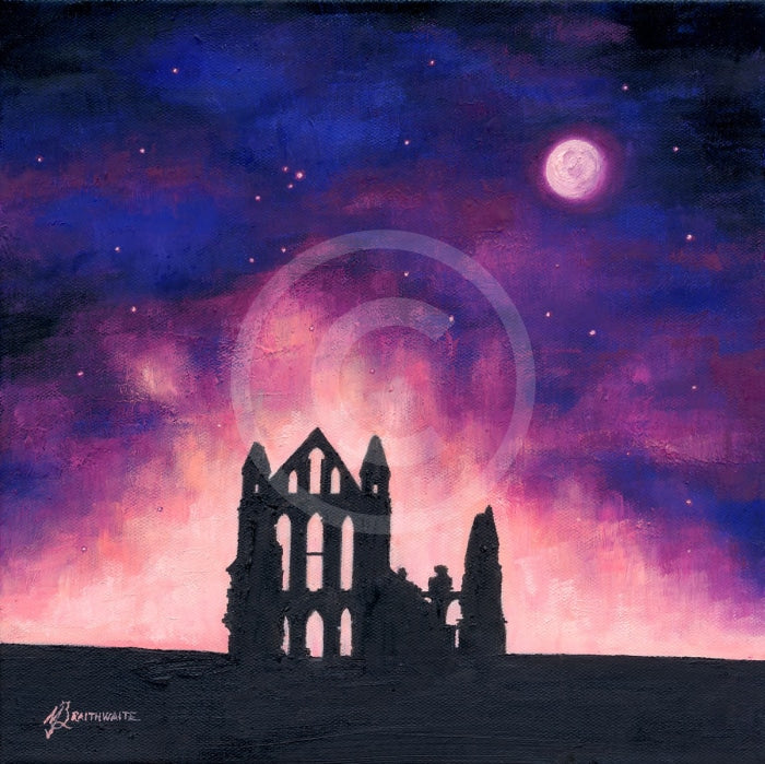 Starry Night, Whitby Abbey, Lyra by Mark Braithwaite