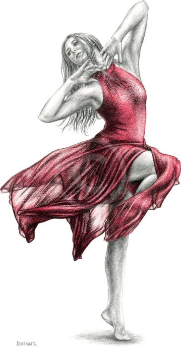 The Dancer In Red Study 3 By Mark Braithwaite