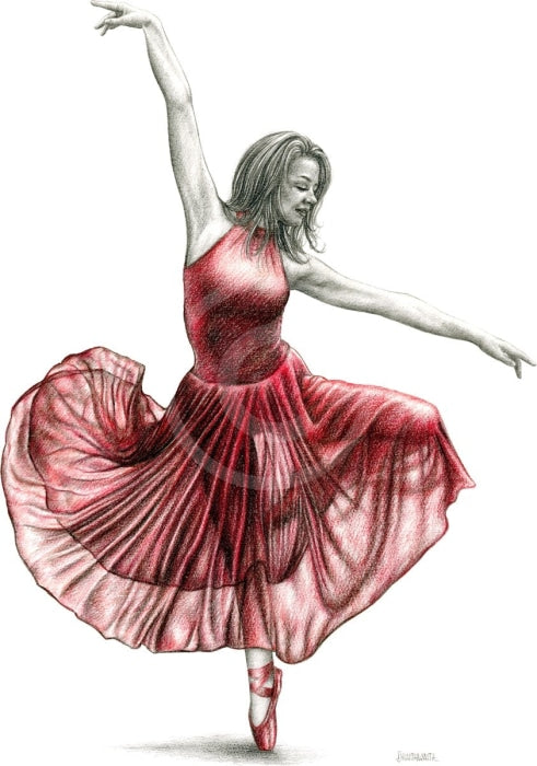 The Dancer In Red Study 4 By Mark Braithwaite
