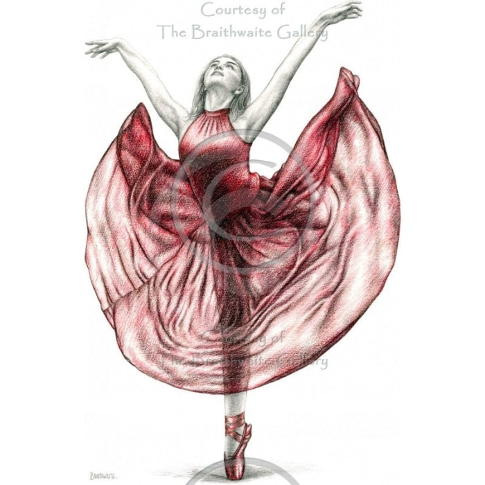 The Dancer In Red Study 5 By Mark Braithwaite