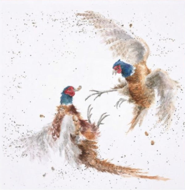The Winner Takes It All by Hannah Dale, Fighting Pheasants Print