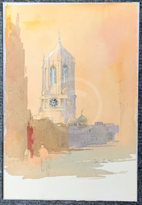 Tom Tower, Oxford - John Bastin ORIGINAL WATERCOLOUR