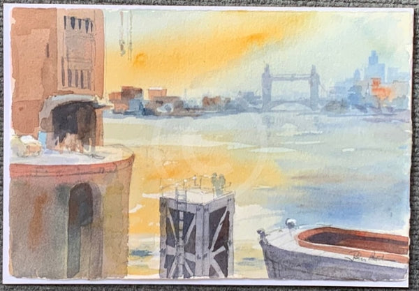 Tower Bridge, London - John Bastin ORIGINAL WATERCOLOUR